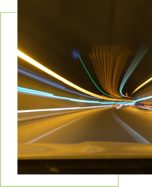 encart vert tunnel